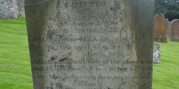 Epitaph on Gravestone in Selkirk