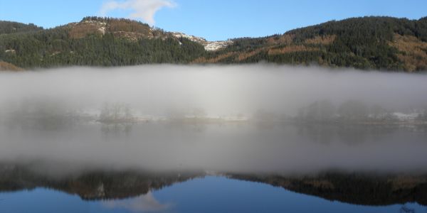 Misty Loch Achray in the Trossachs